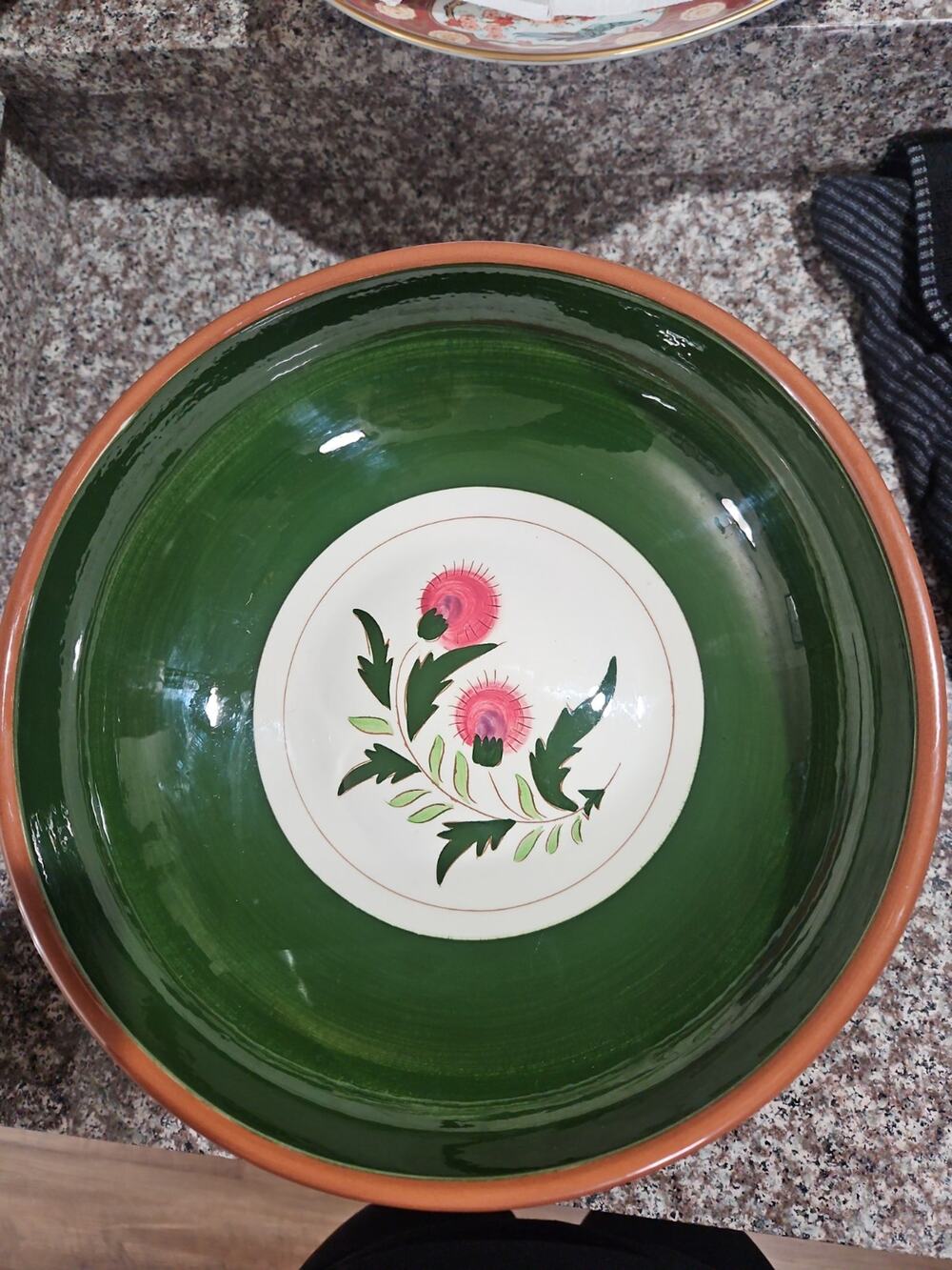 Vintage Stangl Pottery Thistle Large Serving Bowl Hand Painted Trenton NJ USA